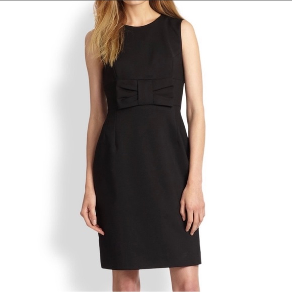 Kate Spade Stretch Crepe Bow Lollipop Dress Black NWOT - Picture 2 of 10